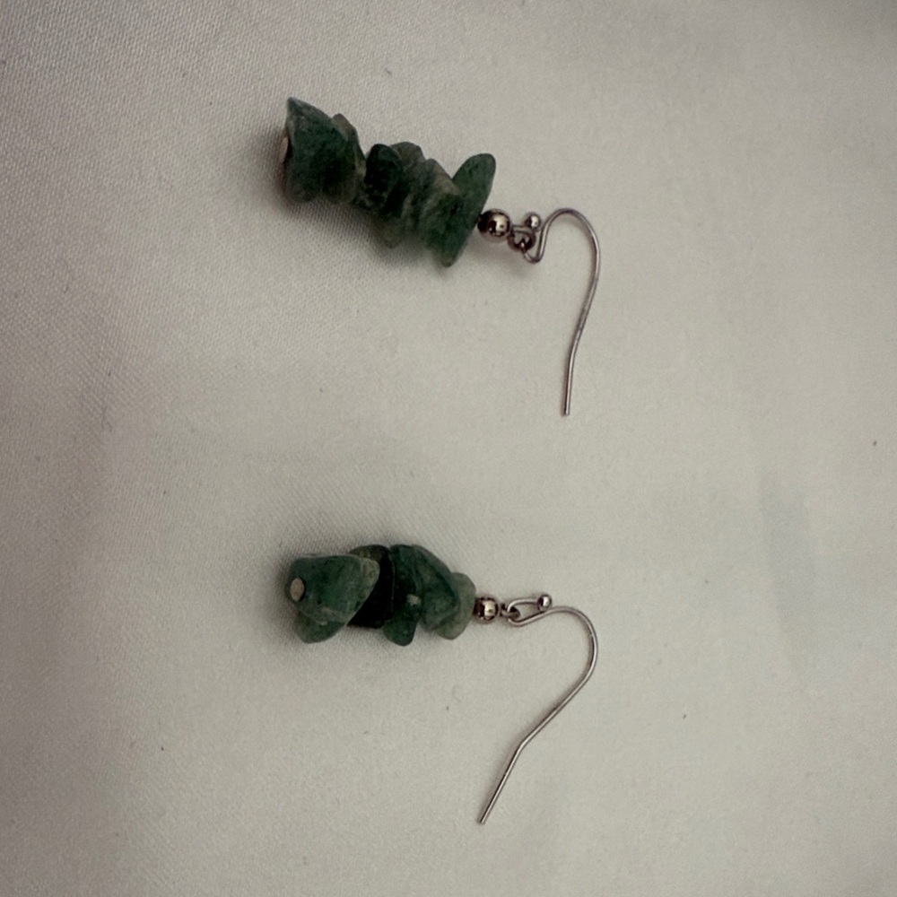 Elegant Green Jade Stone Earrings